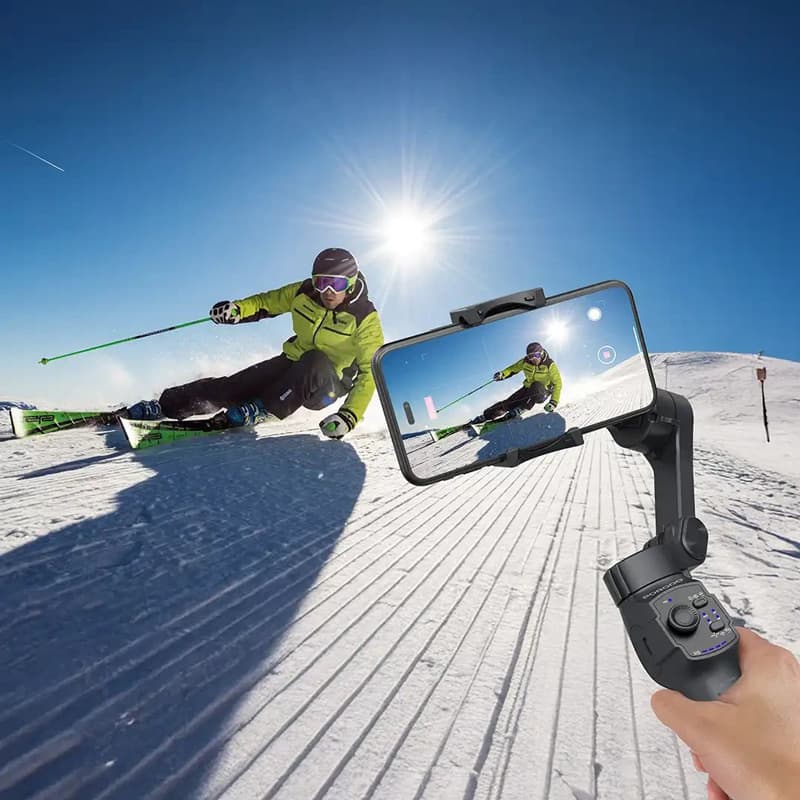 گیمبال و استابلایزر 3محوره هوشمند چراغدار پرودو مدل Porodo 3-Axis Gimbal lfs127 — تصویر ۴