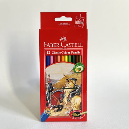 مداد رنگی 12 رنگ فابرکاستل جعبه مقوایی(FABER CASTELL)