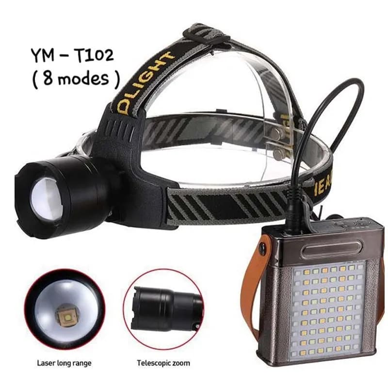 هدلایت و چراغ دستی 8 حالته برند YEMAO مدل YM-T102 — تصویر ۳