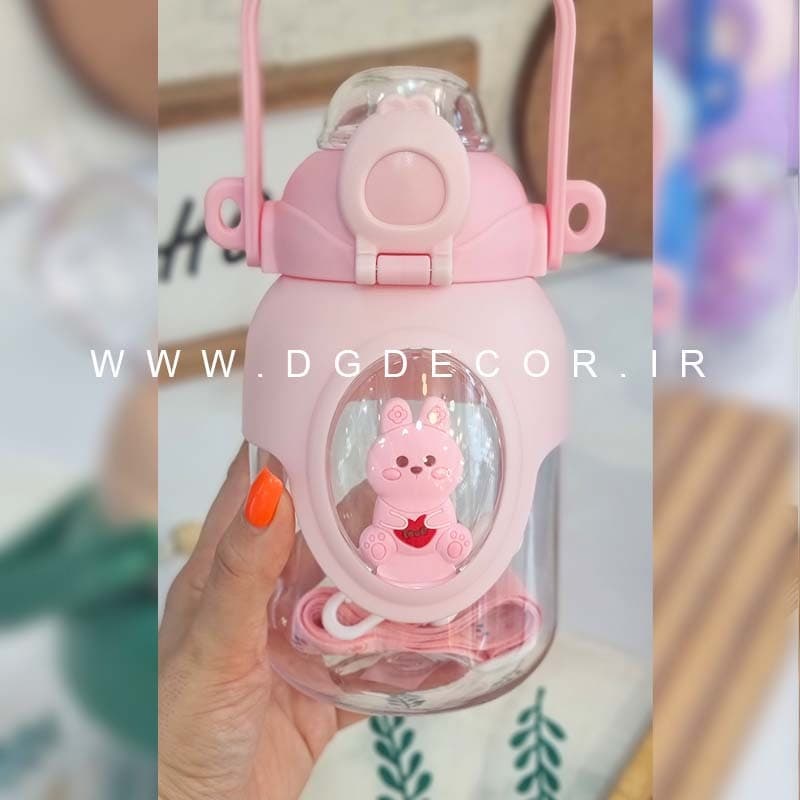 بطری نی دار طرح حیوانات برجسته دسته دار — تصویر ۵