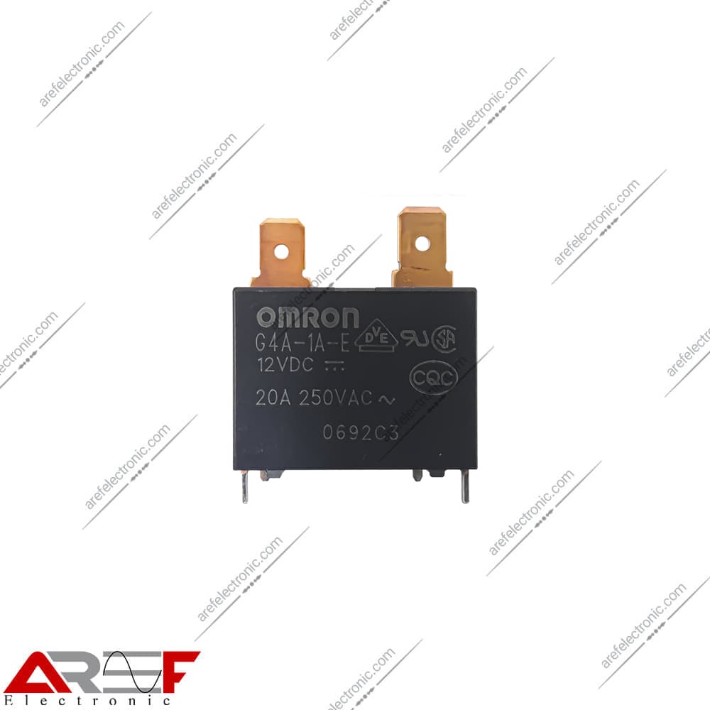 رله امرن مدل G4A-1A دارای ولتاژ 12VDC و 4 پین 20 آمپر — تصویر ۳