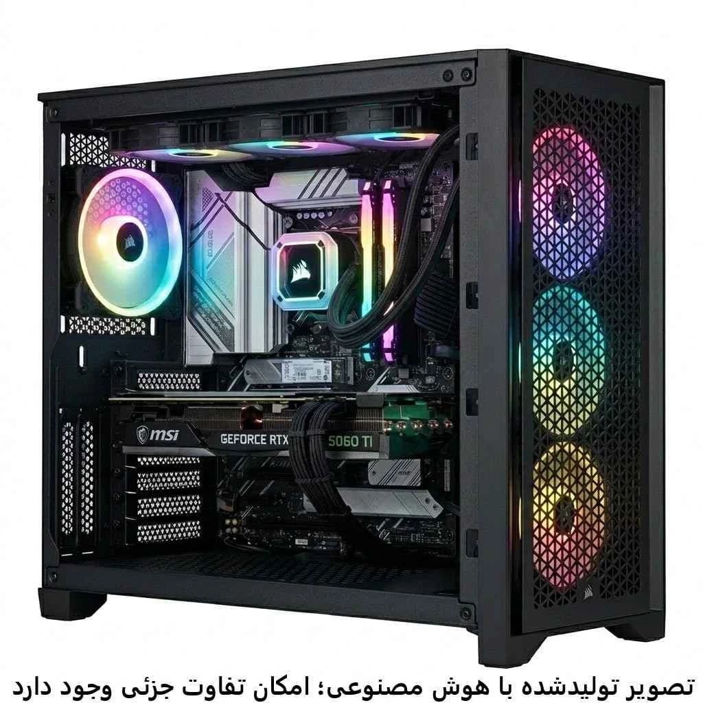 کیس میان رده گیمینگ i5 14600kf- z790 p wifi- 32GB DDR5- SSD 1TB- RTX5060Ti 16GB کد G024 — تصویر ۵