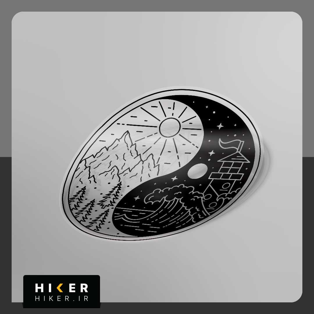 استیکر شفاف ۰۳۵۰ (یین و یانگ در طبیعت) — تصویر ۵