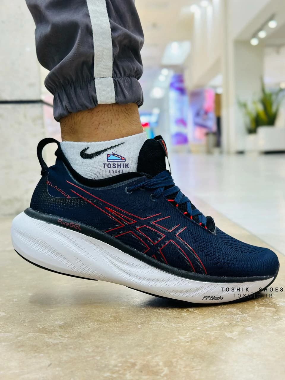 کتونی اسیکس مدل نیمباس 25 – GEL _ NUMBUS 25 سرمه ای — تصویر ۸