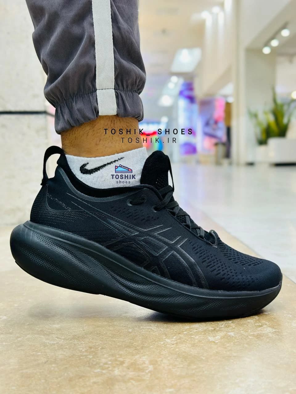 کتونی اسیکس مدل نیمباس 25 – GEL _ NUMBUS 25 تمام مشکی — تصویر ۷