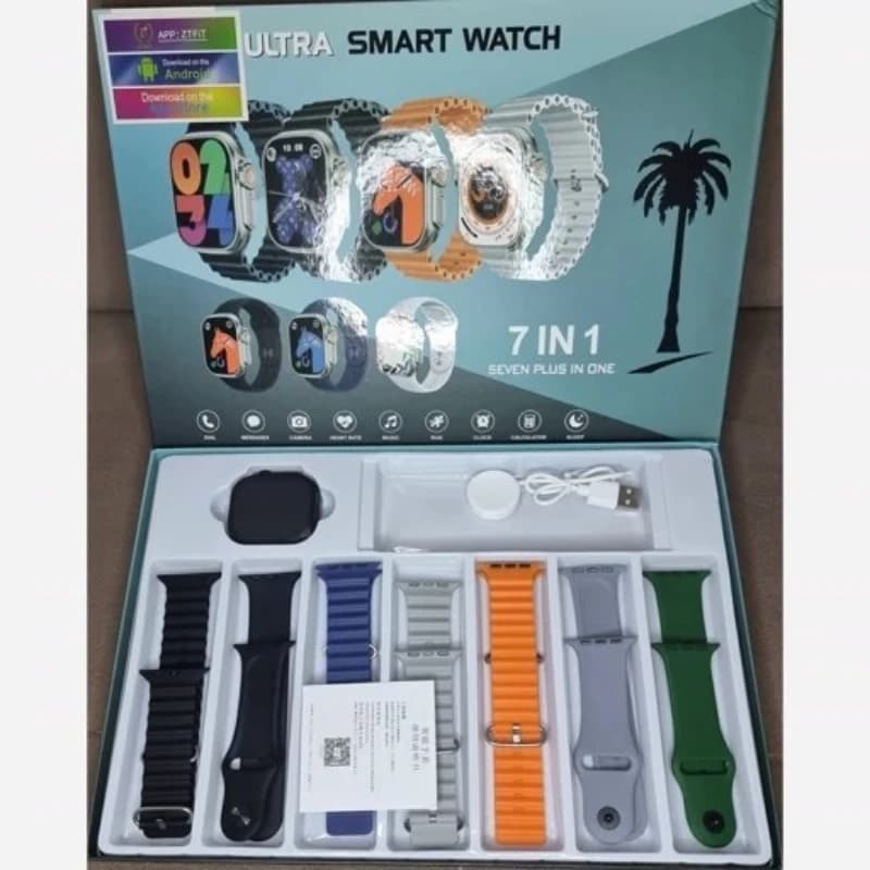 ساعت هوشمند Ultra مدل ZT-17 به همراه 7 بند سیلیکونی — تصویر ۳