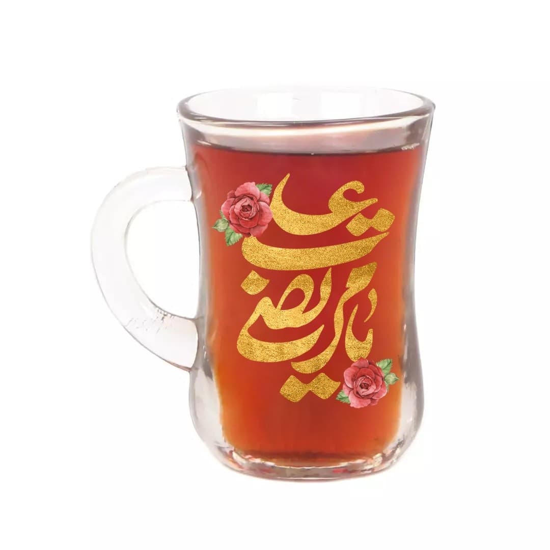 استکان تک عددی کمر باریک دسته دار یا مرتضی علی