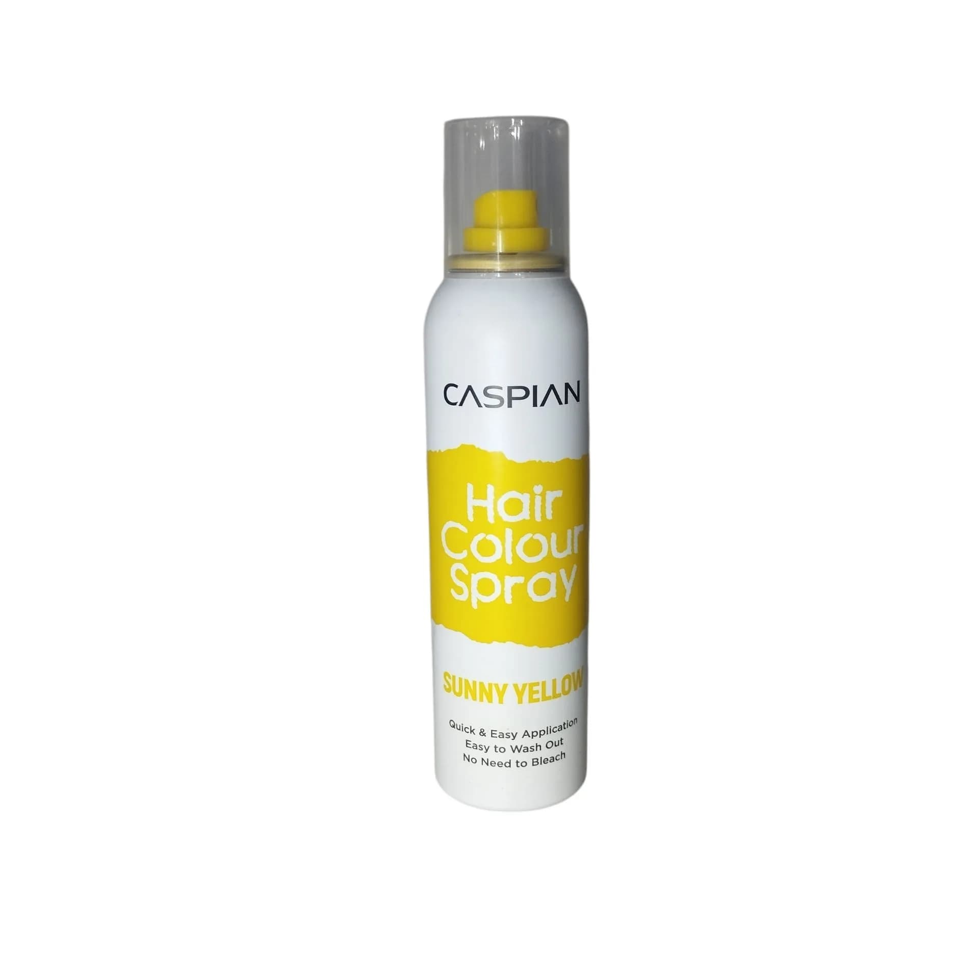 اسپری رنگ مو موقت کاسپین (Caspian) مدل Sunny Yellow – حجم ۱۵۰ میلیلیتر — تصویر ۲