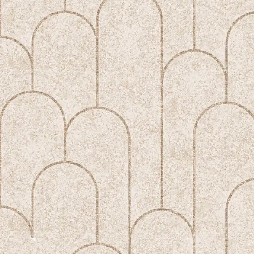 کاغذ دیواری طرح هندسی کرم NWS691
