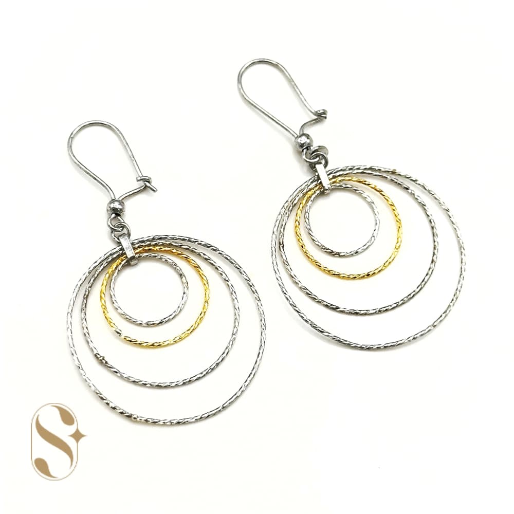 گوشواره نقره زنانه مدل دایره ای کد SilverSet-G559