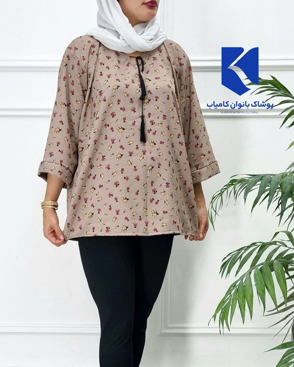 تونیک کرپ نخی زنانه خارجی /کد2432 — تصویر ۵