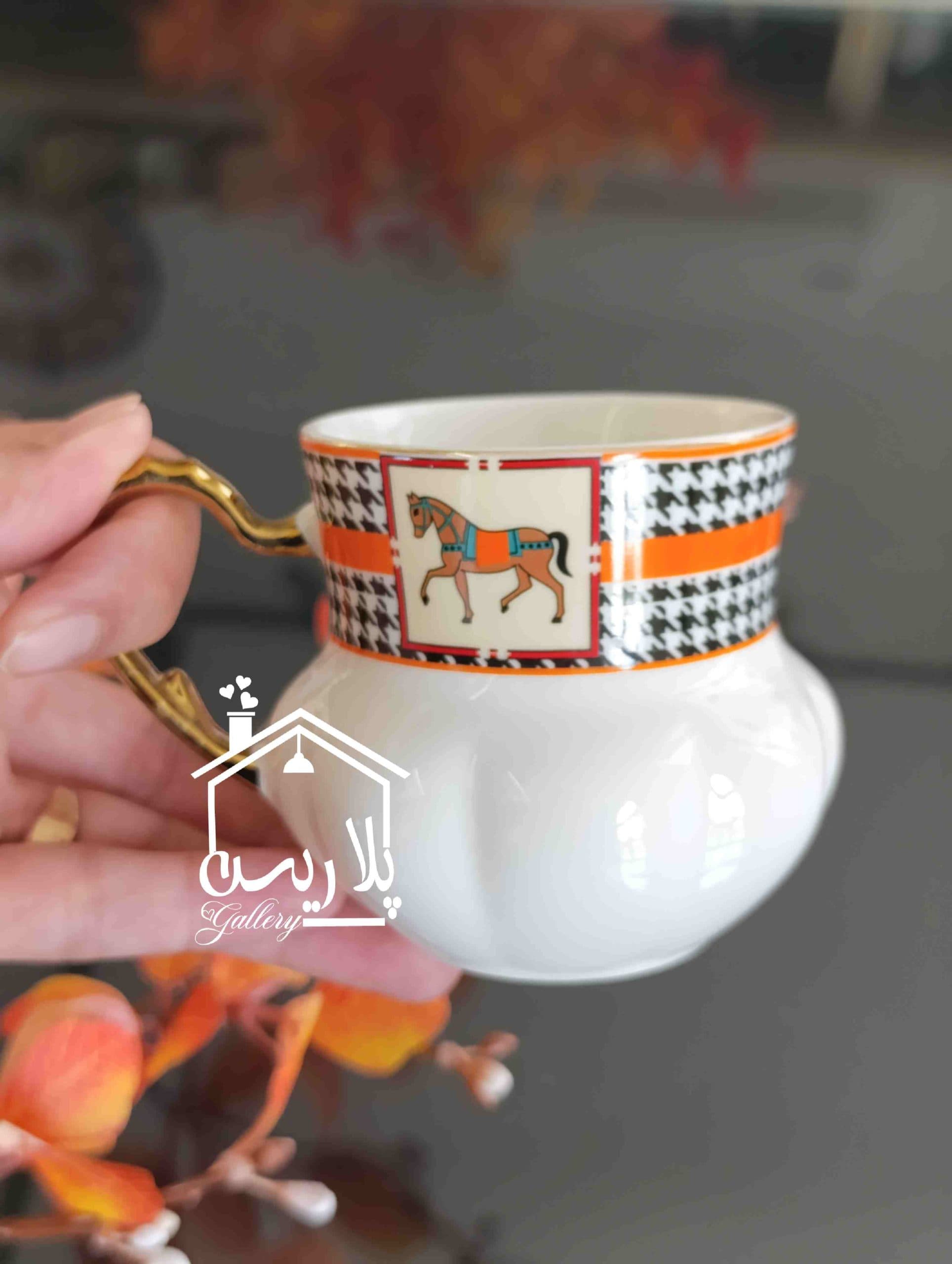 ماگ و لیوان پایه دار هرمس نارنجی برند arow ترک — تصویر ۴