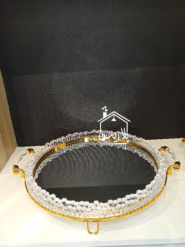سینی کریستال گرد وارداتی برند ZENO 46356 — تصویر ۷