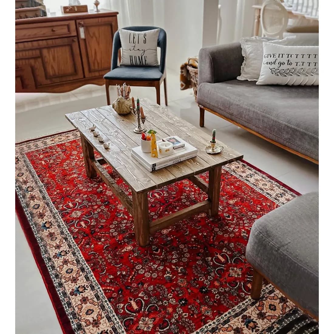فرش سنتی طرح 900411 لاکی 1000 شانه