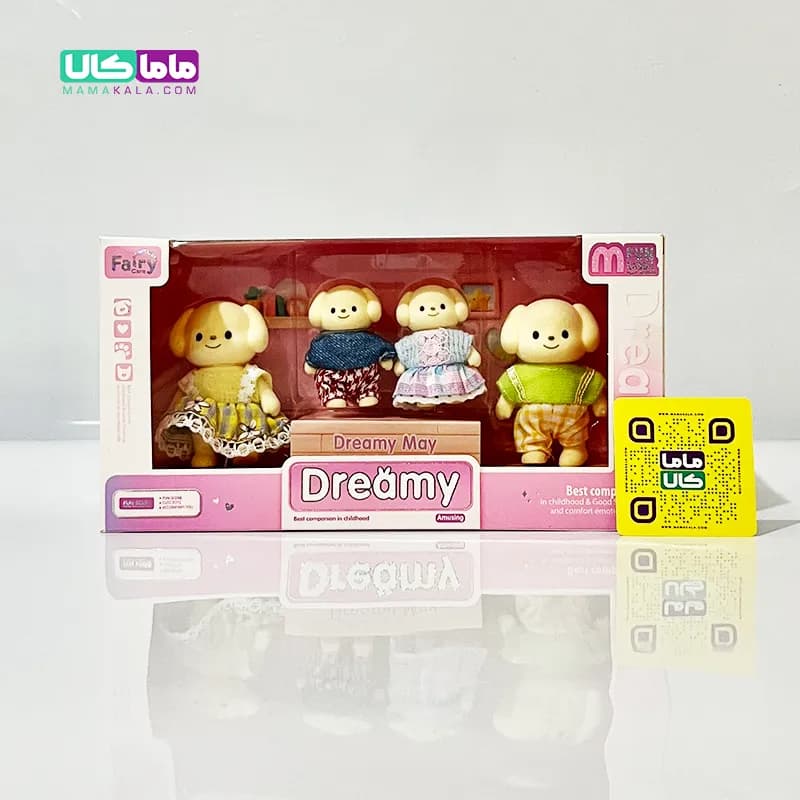 ست فیگور 4 عددی خانواده سگ ها مدل بریتیش برند Dreamy — تصویر ۳