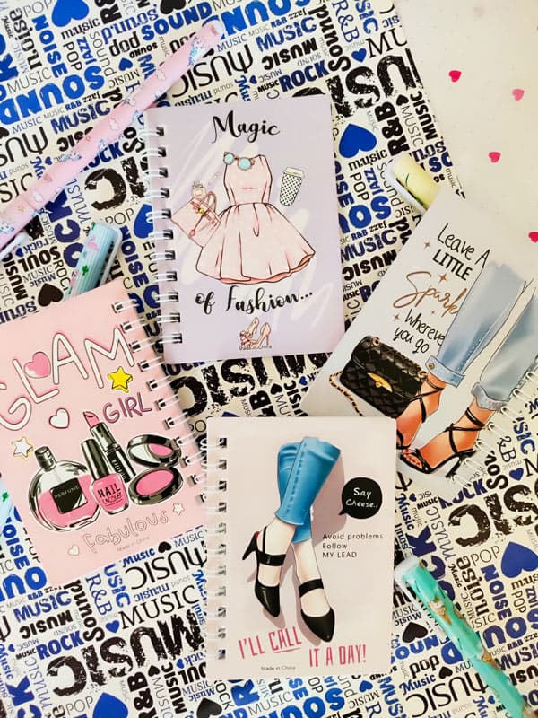 دفترچه یادداشت فانتزی فنری طرح fashion