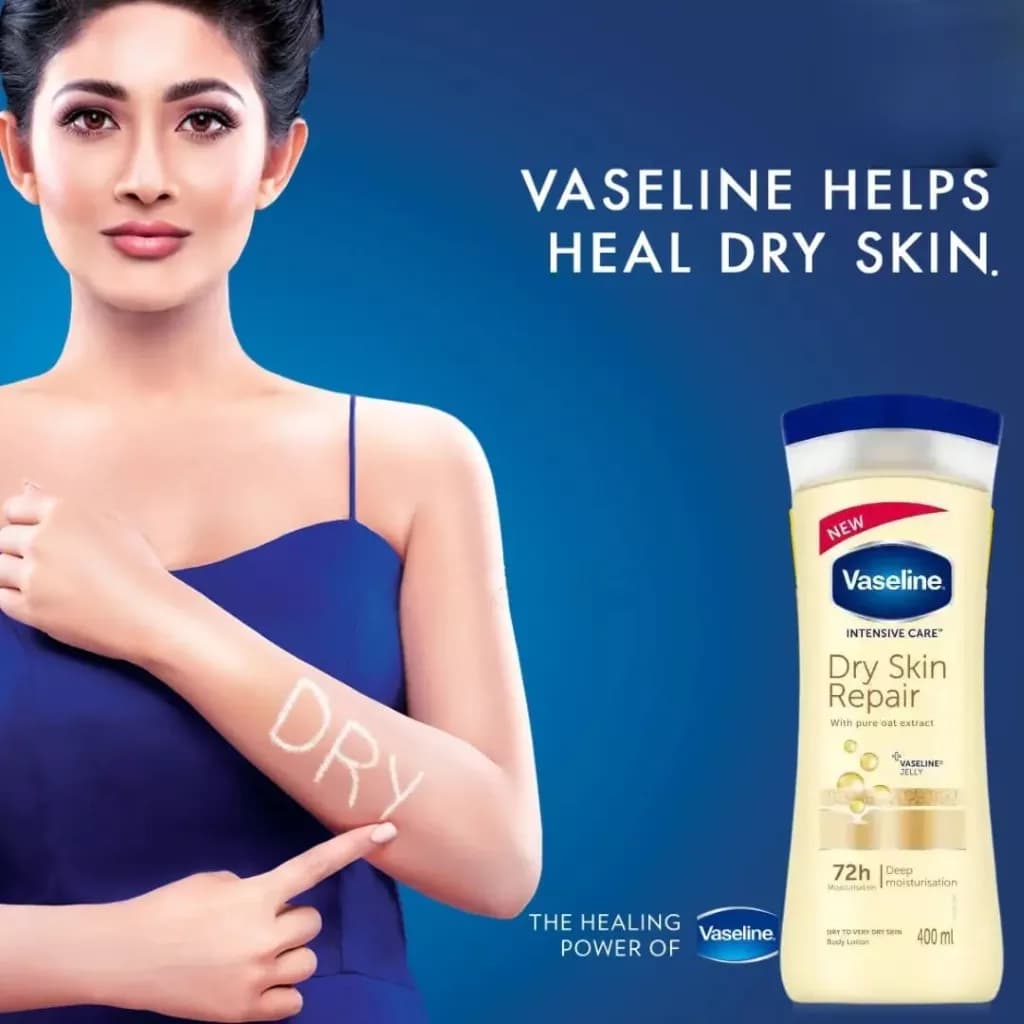 لوسیون بدن وازلین مدل Dry Intensive Care حجم 400 میلی لیتر | Vaseline Dry Intensive Care Lotion — تصویر ۵
