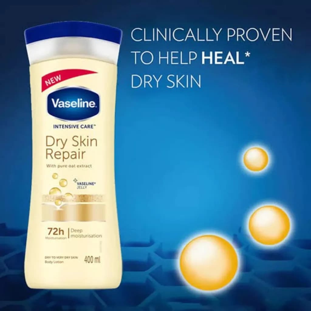 لوسیون بدن وازلین مدل Dry Intensive Care حجم 400 میلی لیتر | Vaseline Dry Intensive Care Lotion — تصویر ۴