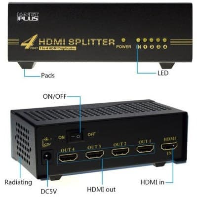 اسپلیتر HDMI K-NET plus 1to4 KPS644 — تصویر ۴
