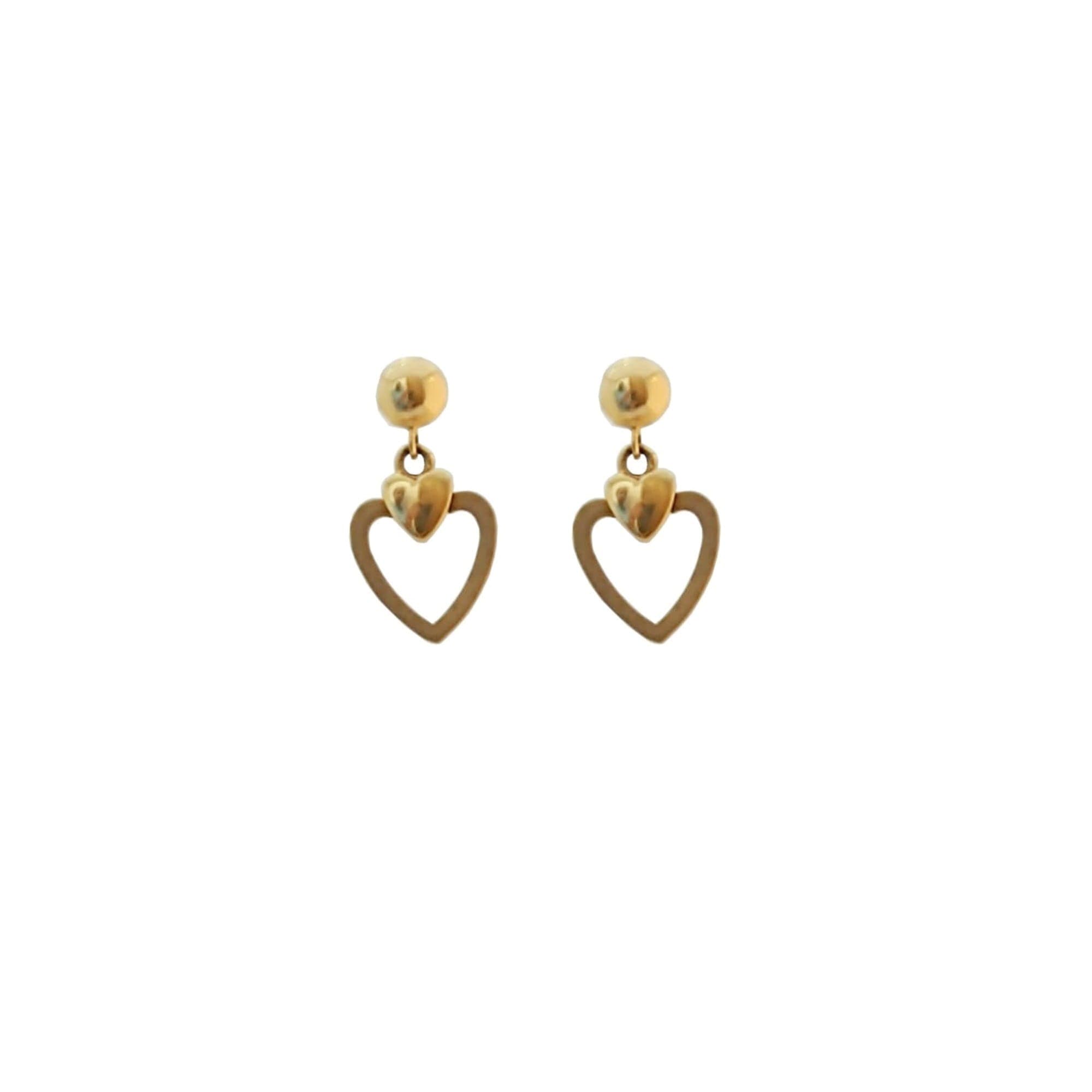 گوشواره میخی قلب کد 03