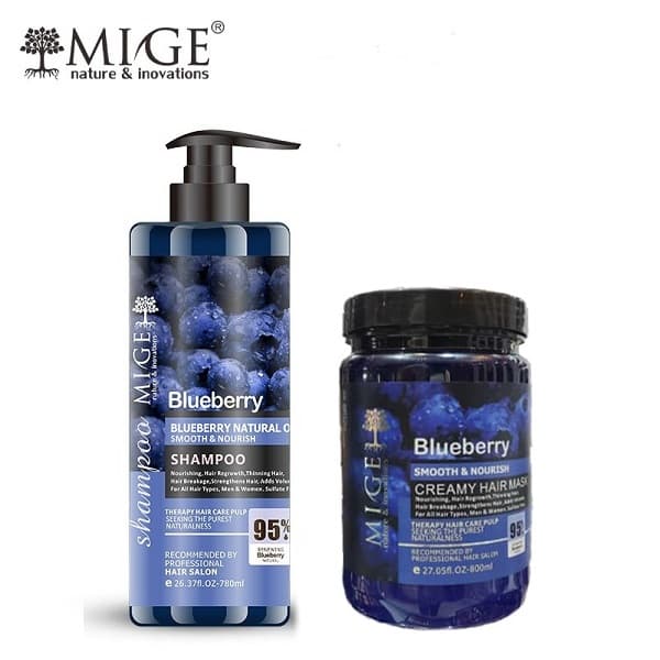 پک شامپو و ماسک بلوبری میگ SHAMPOO MASK BLUEBERRY MIGE