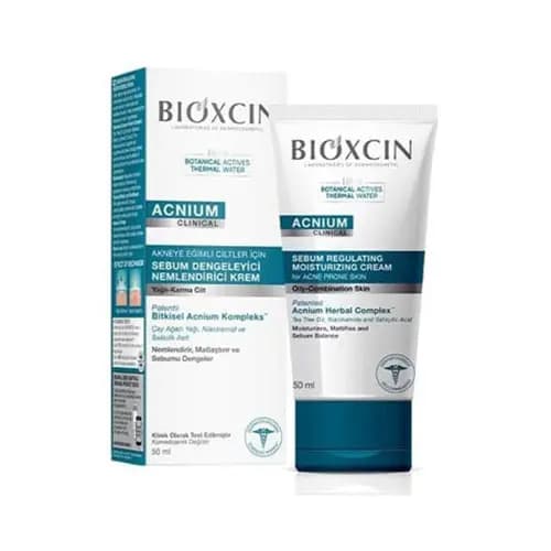 كرم مرطوب كننده ضد جوش ACNIUM clinical پوست مختلط و چرب بيوكسين 50 ميل — تصویر ۲