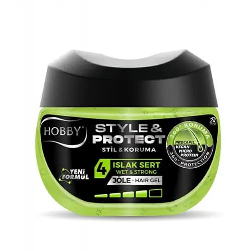 ژل موي خيس و نگهدارنده قوي style & protect شماره 4 هوبي 400 ميل