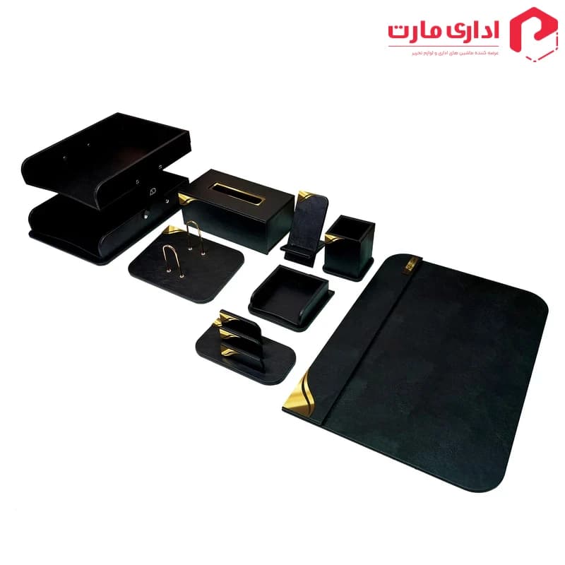 ست رومیزی اداری 8 تیکه آونگ دکو مدل M7 رنگ مشکی