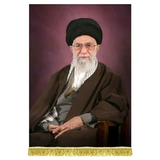 کتیبه مخمل عمودی رهبر شهید امام خامنه ای(ره) .