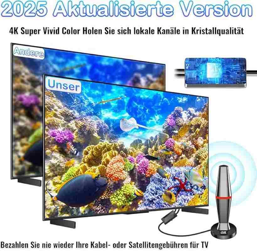 آنتن داخلی تلویزیون QGClearSO برای تلویزیون هوشمند 4K Ultra HD — تصویر ۶