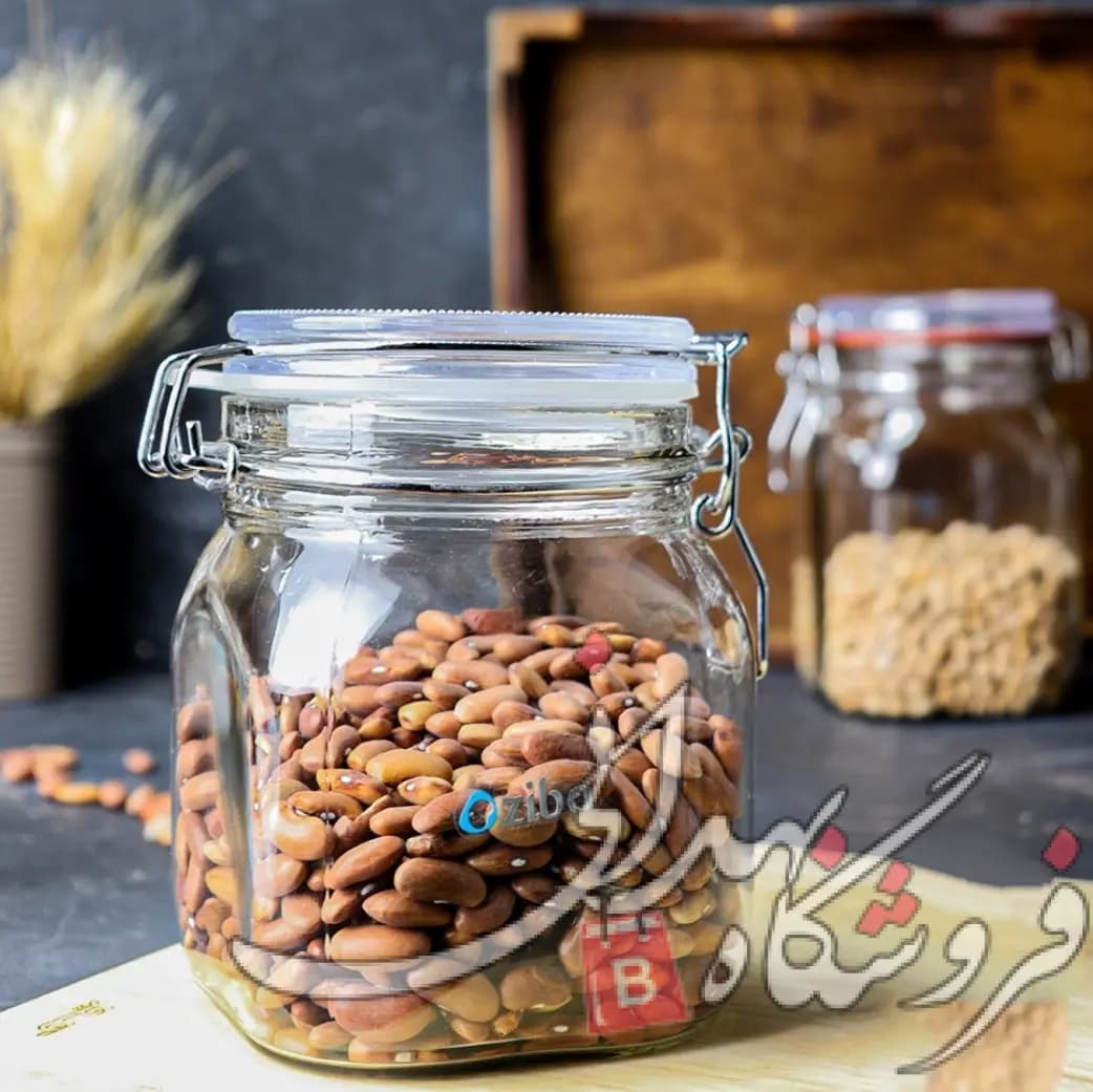 بانکه حبوبات زیبا قفل دار سایز 5