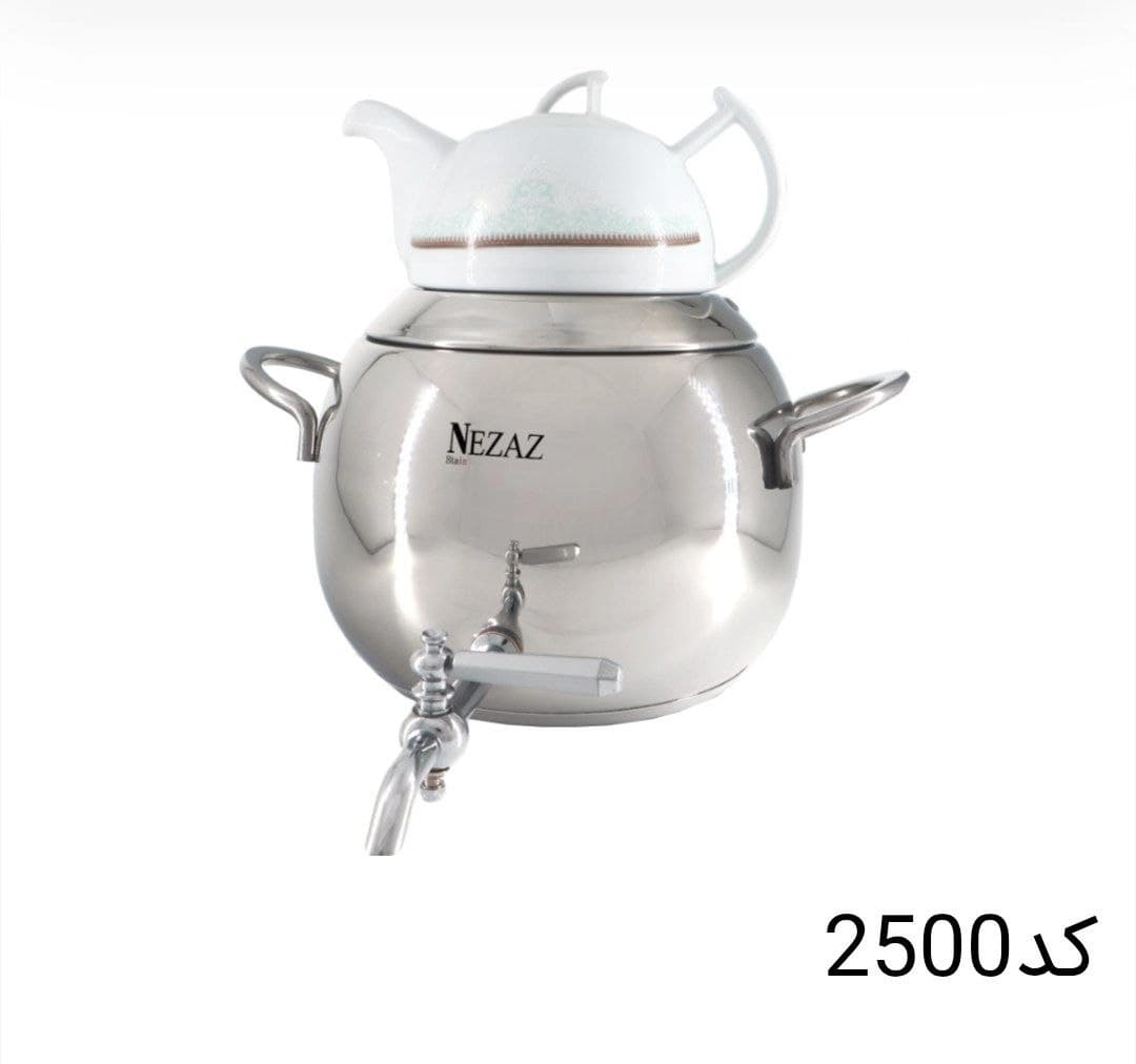 کتری قوری نزاز NEZAZ خمره ای 6 لیتری کف چدن کد 2500