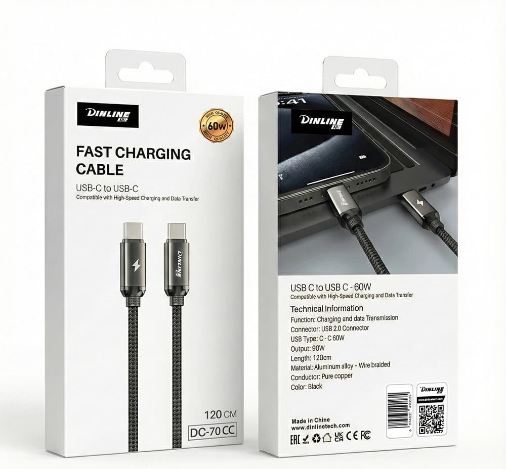 کابل دینلاین Type-C به Type-C مدل DC-70 CC — تصویر ۹