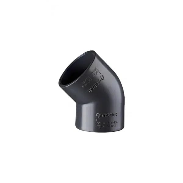 زانو 45 درجه استخری چسبی سایز 32 ویسپار UPVC — تصویر ۲