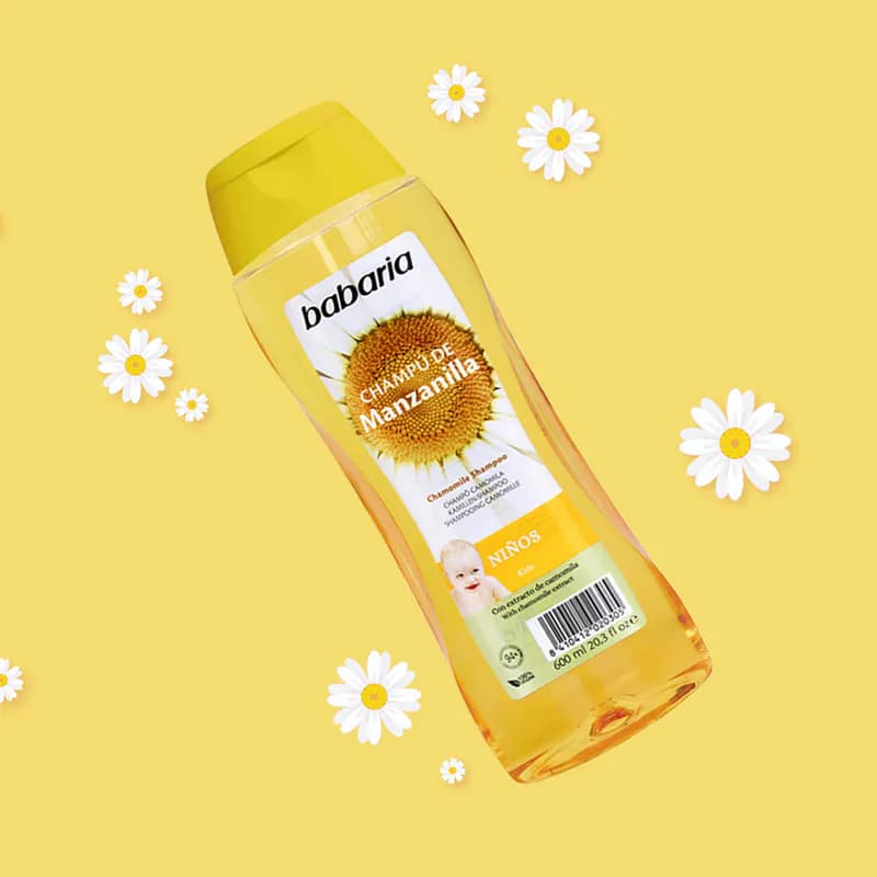 شامپو سر و بدن کودک بابونه باباریا مدل Chamomile | حجم 600 میلیلیتر — تصویر ۲