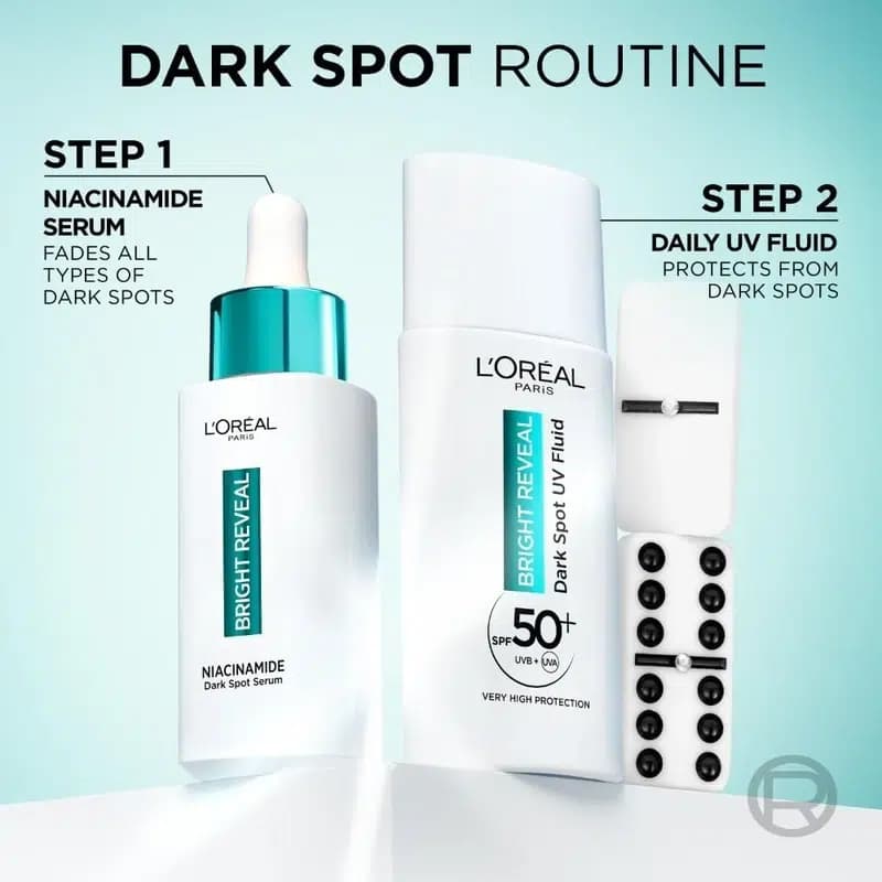 ضدآفتاب فلوئیدی لورآل مدل Bright Reveal – حاوی نیاسینامید و LHA – ضد لک و با +SPF 50 | حجم 50 میلیلیتر — تصویر ۷