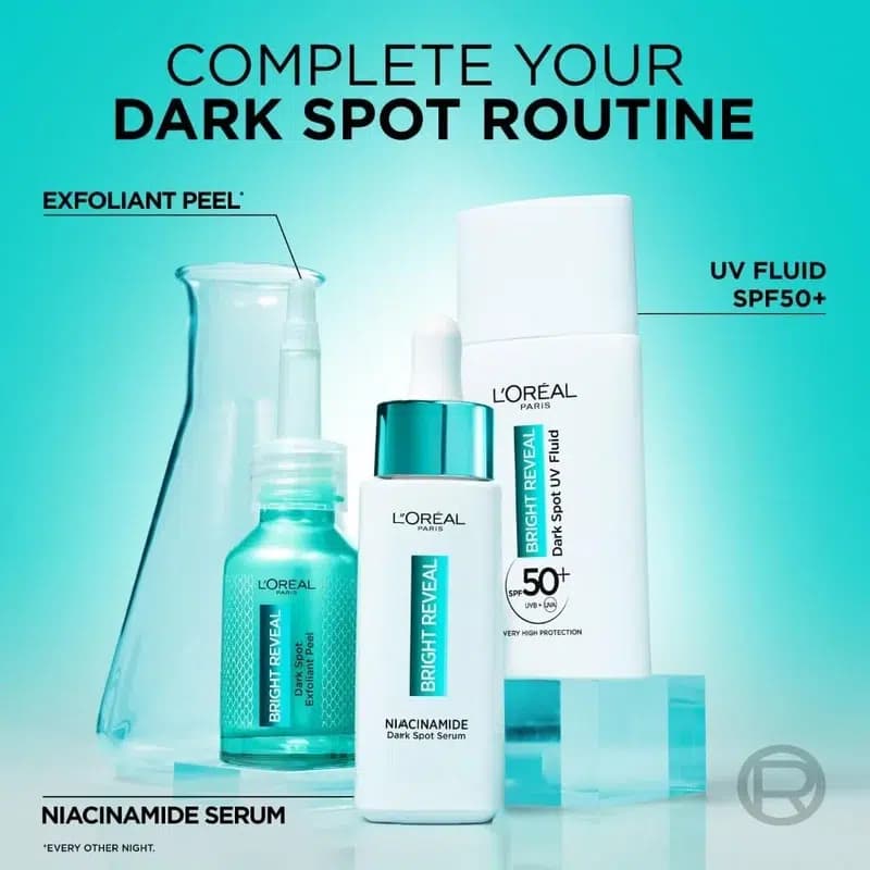 ضدآفتاب فلوئیدی لورآل مدل Bright Reveal – حاوی نیاسینامید و LHA – ضد لک و با +SPF 50 | حجم 50 میلیلیتر — تصویر ۸