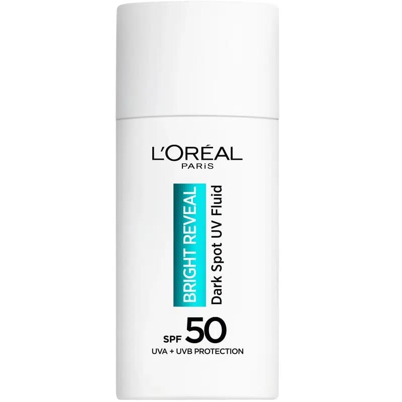 ضدآفتاب فلوئیدی لورآل مدل Bright Reveal – حاوی نیاسینامید و LHA – ضد لک و با +SPF 50 | حجم 50 میلیلیتر — تصویر ۲
