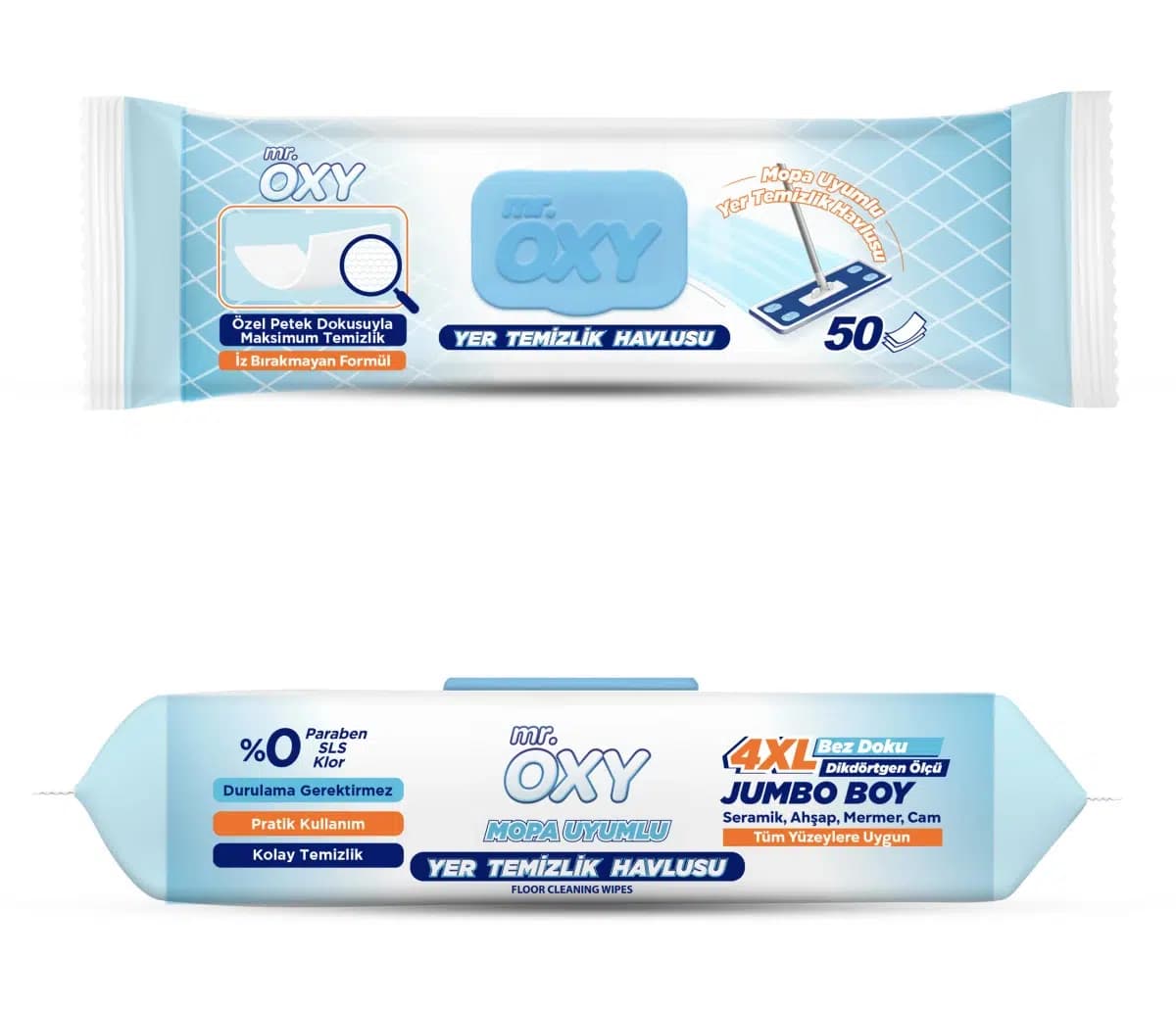 دستمال تی مستر اکسی Mr.OXY- بسته 50 عددی — تصویر ۳