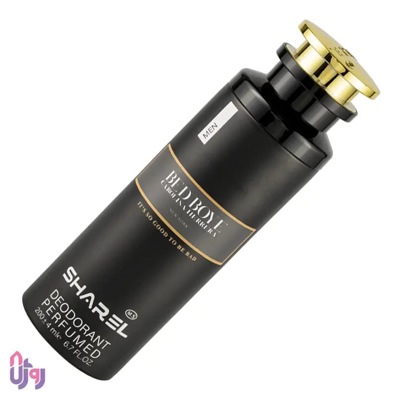 اسپری دئودورانت مردانه شارل SHAREL مدل بد بوی کارولینا هررا BED BOYE CAROLINA HERRERA حجم 200 میلیلیتر — تصویر ۲