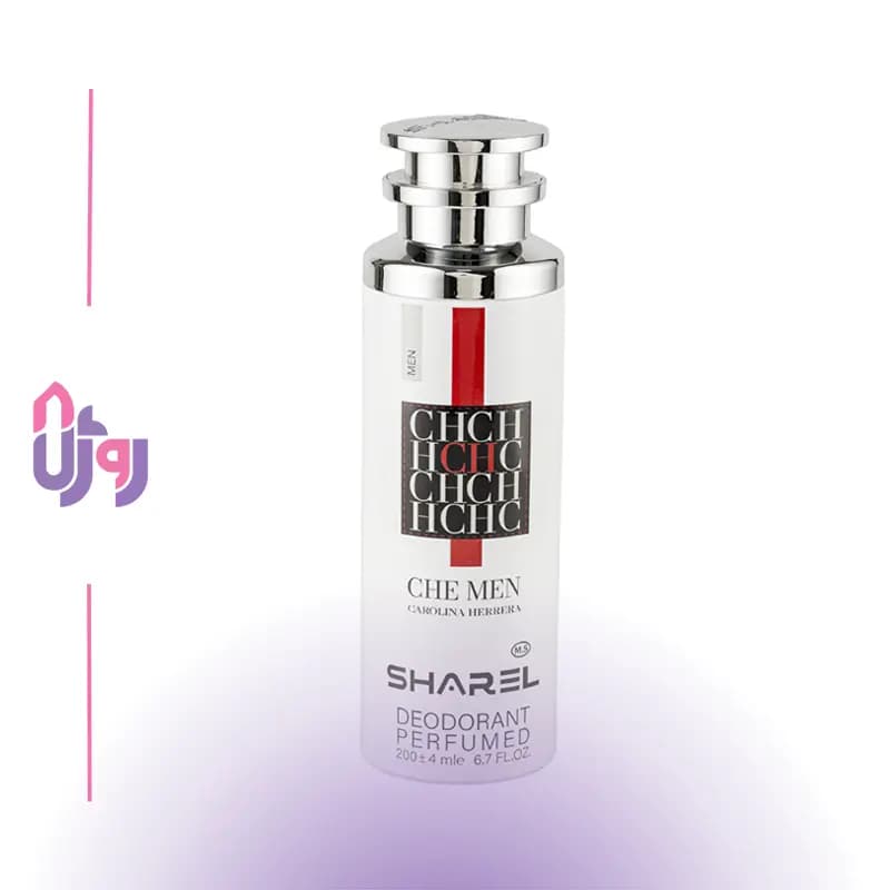 اسپری دئودورانت مردانه شارل SHAREL مدل سی اچ کارولینا هررا CHE MEN CAROLINA HERRERA حجم 200 میلیلیتر