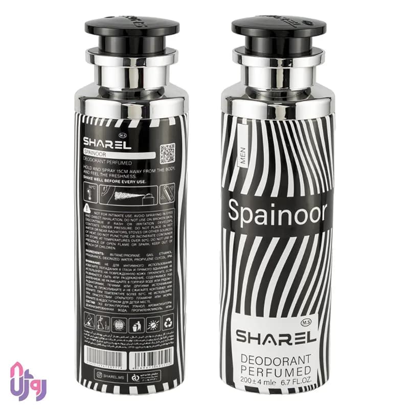 اسپری دئودورانت مردانه شارل SHAREL مدل اسپاینور SPAINOOR حجم 200 میلیلیتر — تصویر ۳