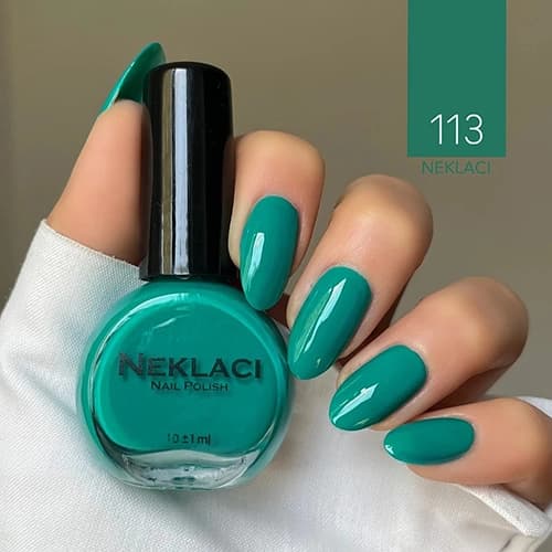 لاک نکلاسی (NEKLACI) شماره 113 – رنگ سبز آبی تیره