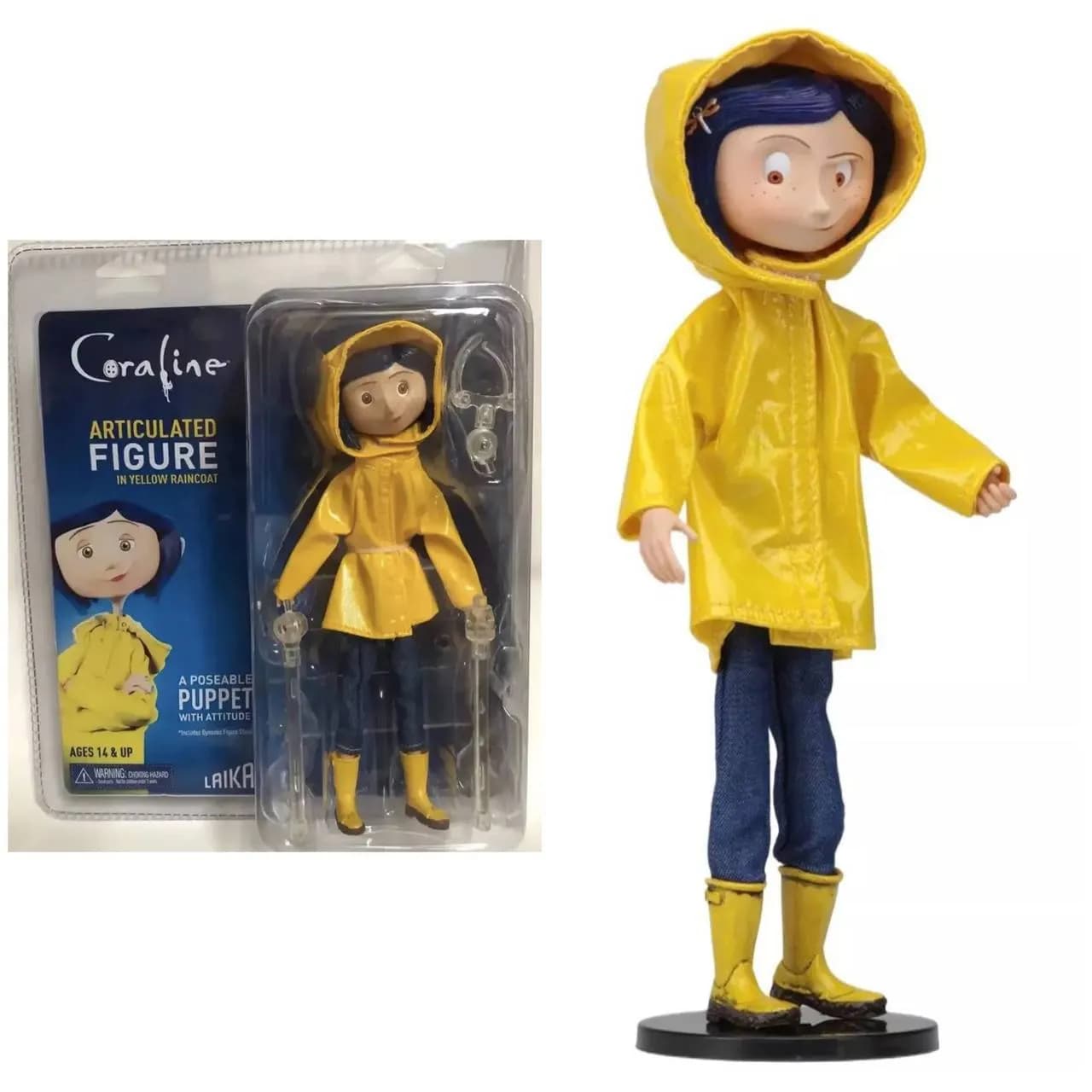 اکشن فیگور کلکسیونی Coraline کورالین با لباس بارانی 18 سانتی متر — تصویر ۳