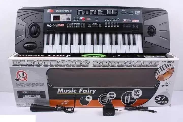 کیبورد (ارگ) آموزشی 37 کلید مدل 805 برند MQ | میکروفن + USB