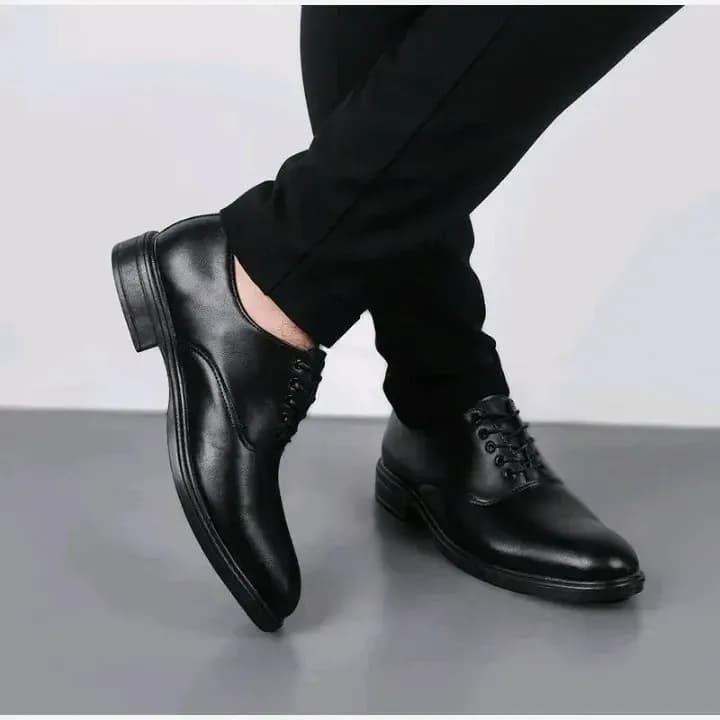 کفش مردانه چرم مشکی کلاسیک سایز 40 تا 44 هامون — تصویر ۲