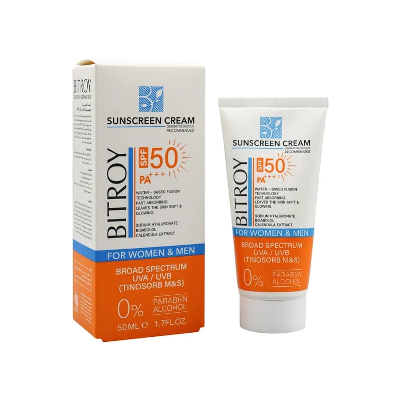 کرم ضد آفتاب بدون رنگ بیتروی SPF 50 مدل فیوژن واتر مناسب پوستهای خشک و نرمال حجم 50 میلیلیتر — تصویر ۲