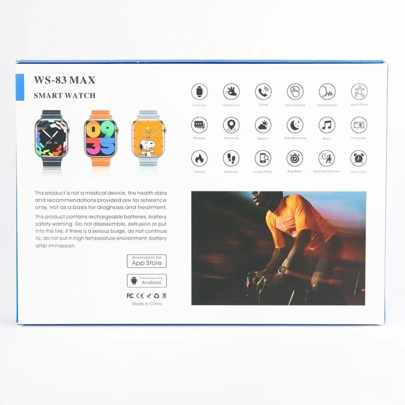 ساعت هوشمند 45 اینچ ویسمی مدل WS-83 MAX هفت بند و ایرپاد — تصویر ۳