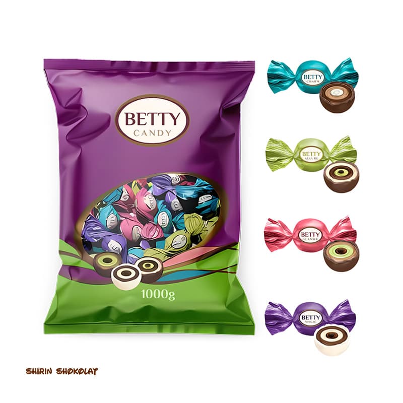 شکلات پذیرایی فله مغزدار بتی BETTY پک 250 گرمی