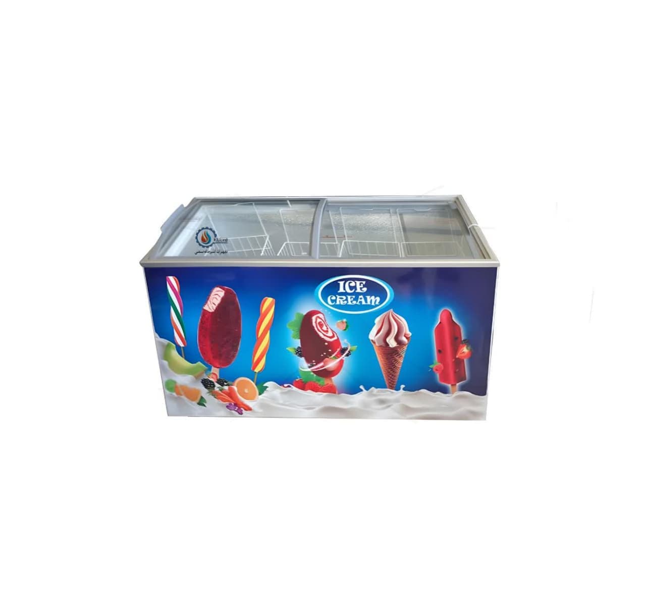 فریزر صندوقی درب شیشه ای ۴۰۰ لیتری — تصویر ۲